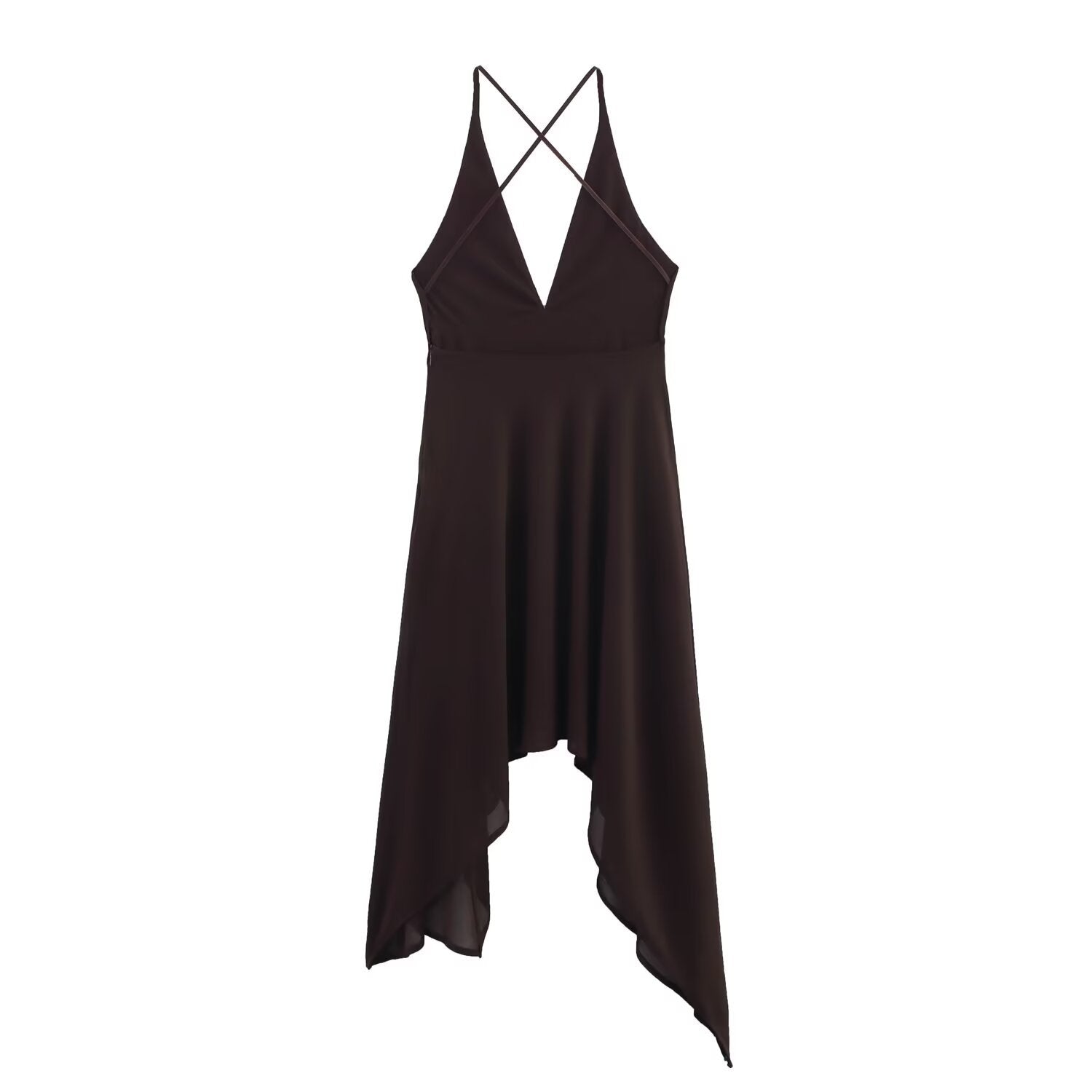 Fashionable slim asymmetric camisole dress for women